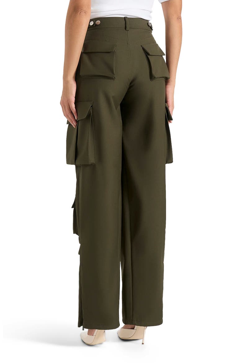 Emilie Tailored High Rise Cargo Trousers, Alternate, color, Olive
