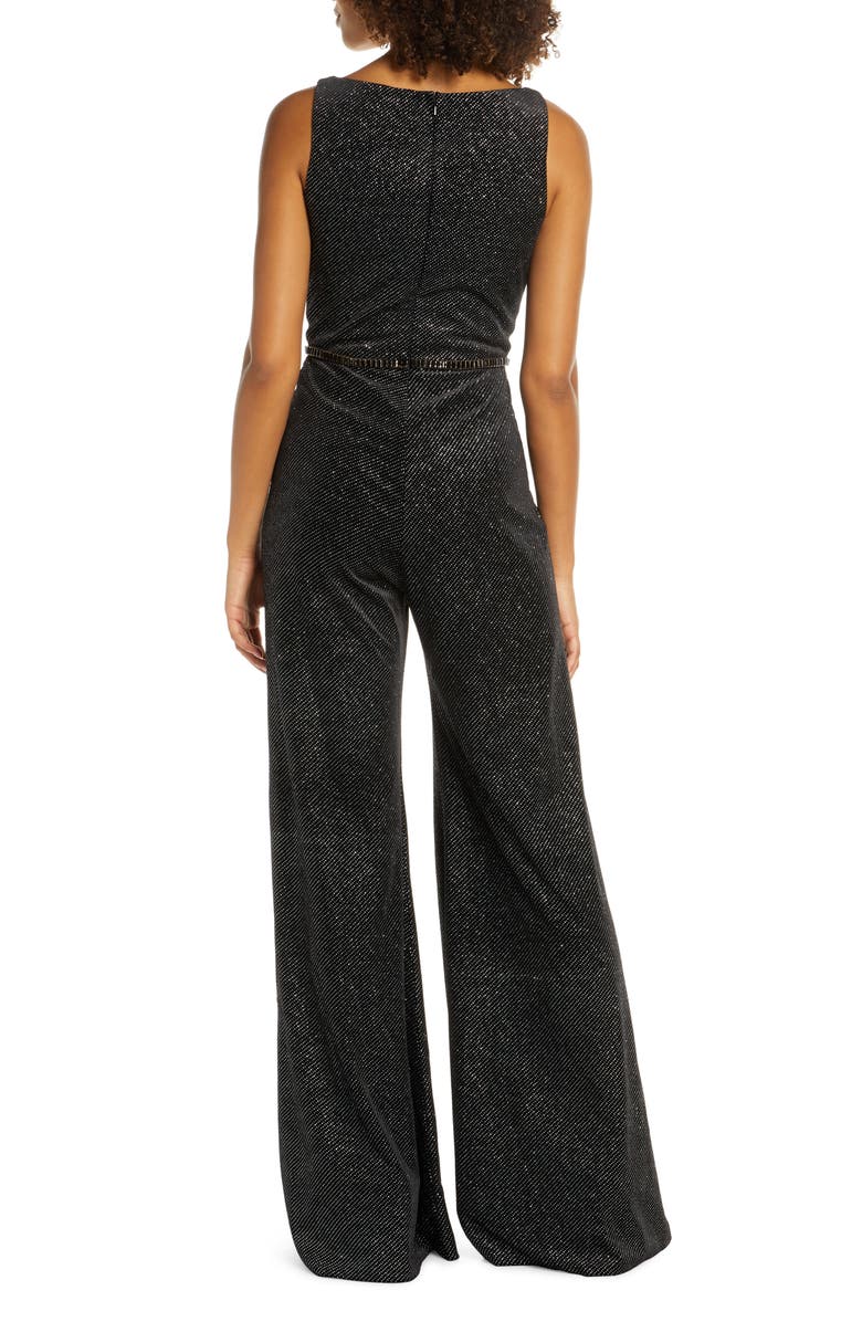 Mac Duggal Wide Leg Velvet Jumpsuit, Alternate, color, 