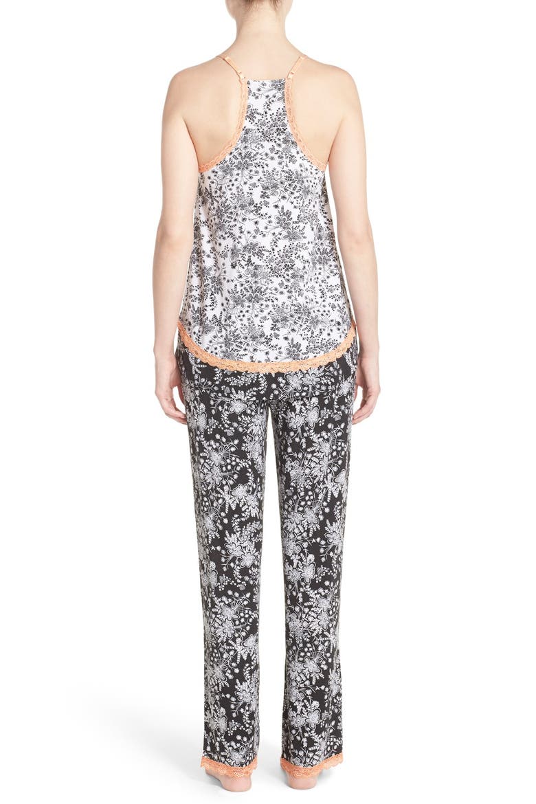 Print Jersey Pajamas, Alternate, color, BLACK