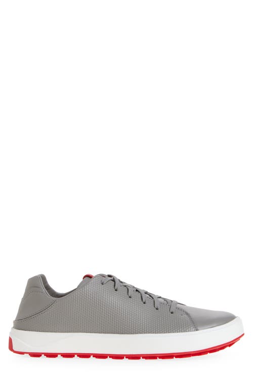 Olukai Wai'alae Waterproof Leather Golf Shoe In Gray