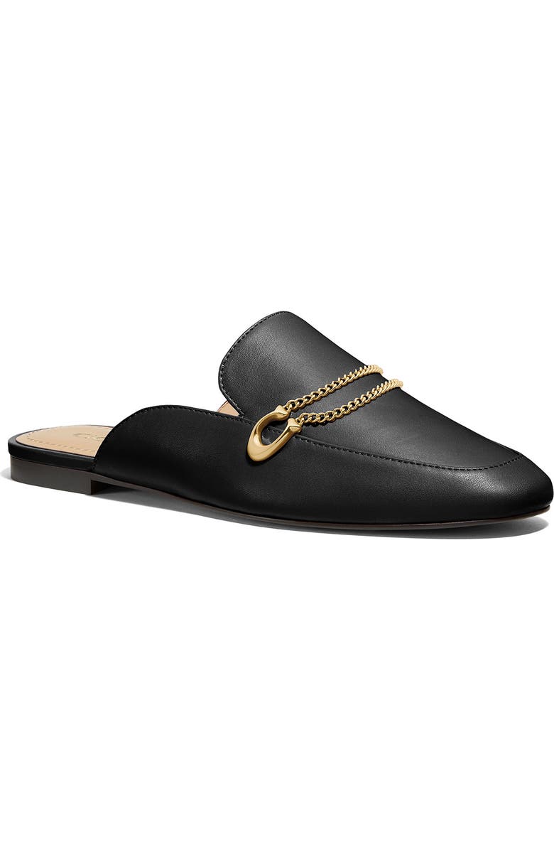 COACH Sawyer Logo Chain Loafer Mule, Main, color,