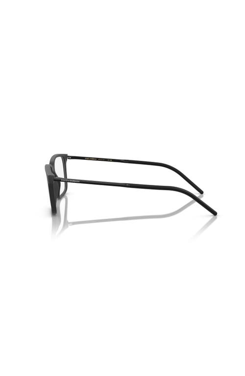 Dolce & Gabbana Dolce&gabbana 55mm Rectangle Optical Glasses In Black