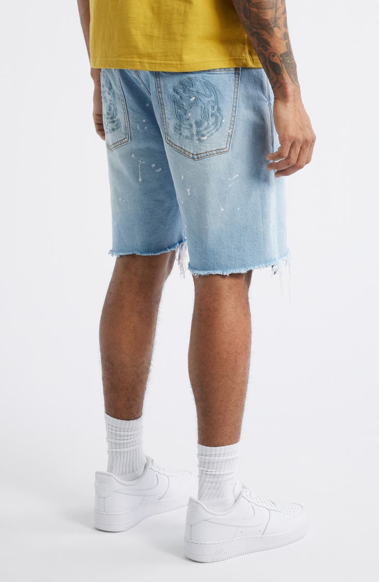 Billionaire Boys Club BB Cadet Distressed Denim Shorts, Alternate, color, Lagoon