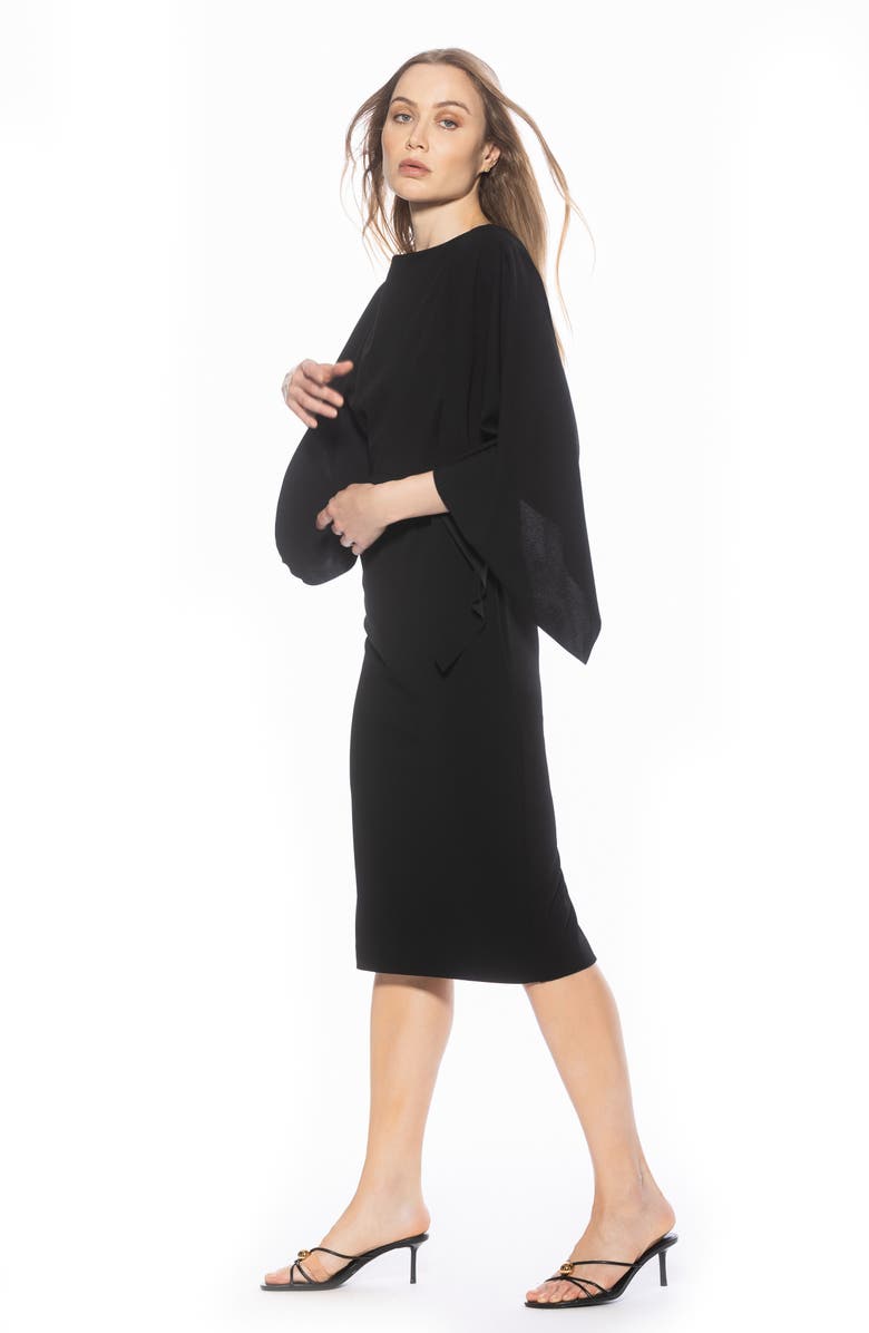 Alexia Admor Billie Bateau Neck Midi Dress, Alternate, color, Black