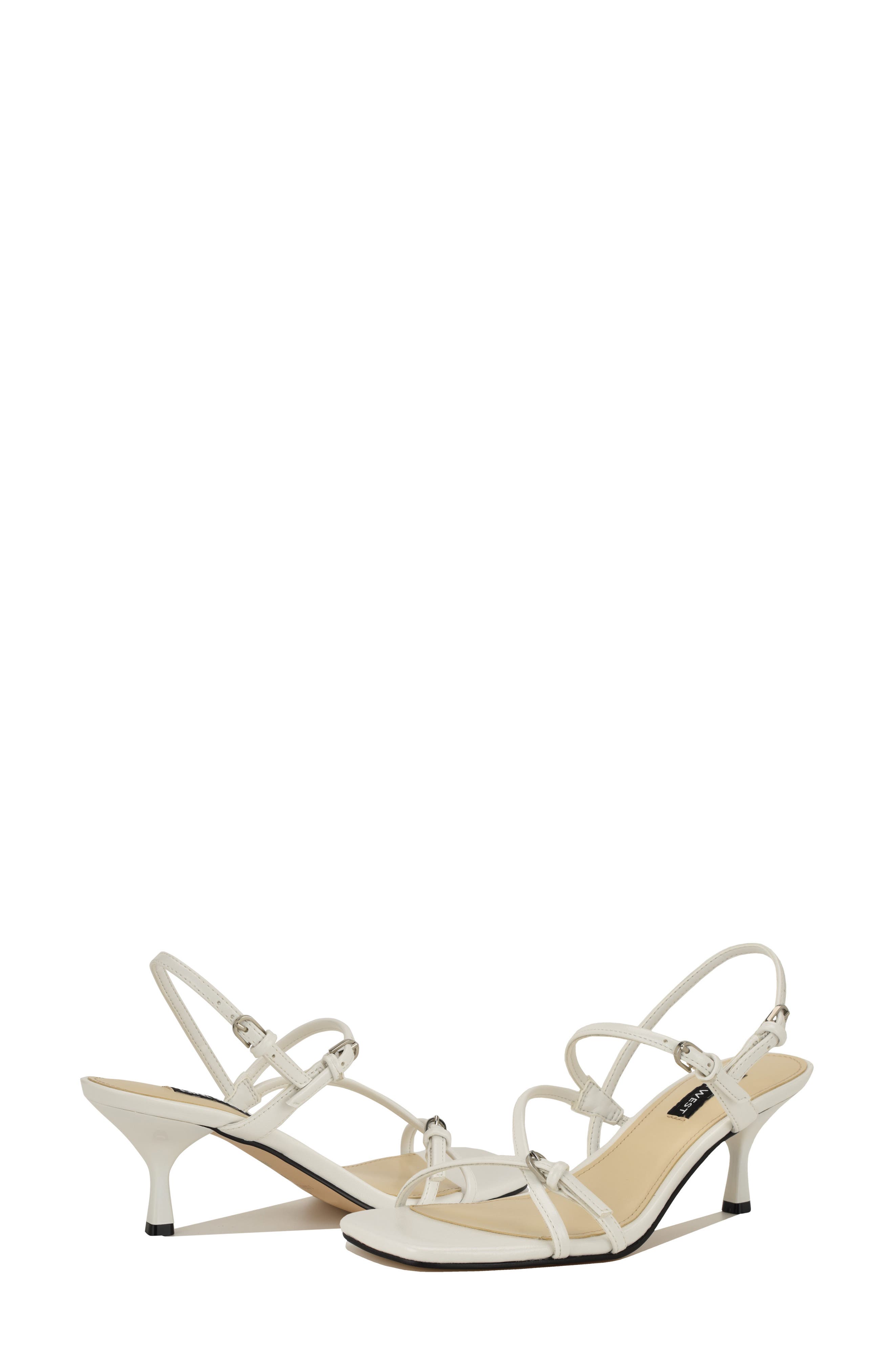 Nine West Hayla Strappy Sandal, Alternate, color, White