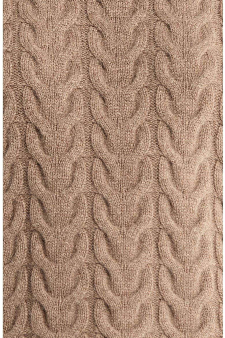 Aramis Cashmere Cable Knit Sweater, Alternate, color, CAMEL