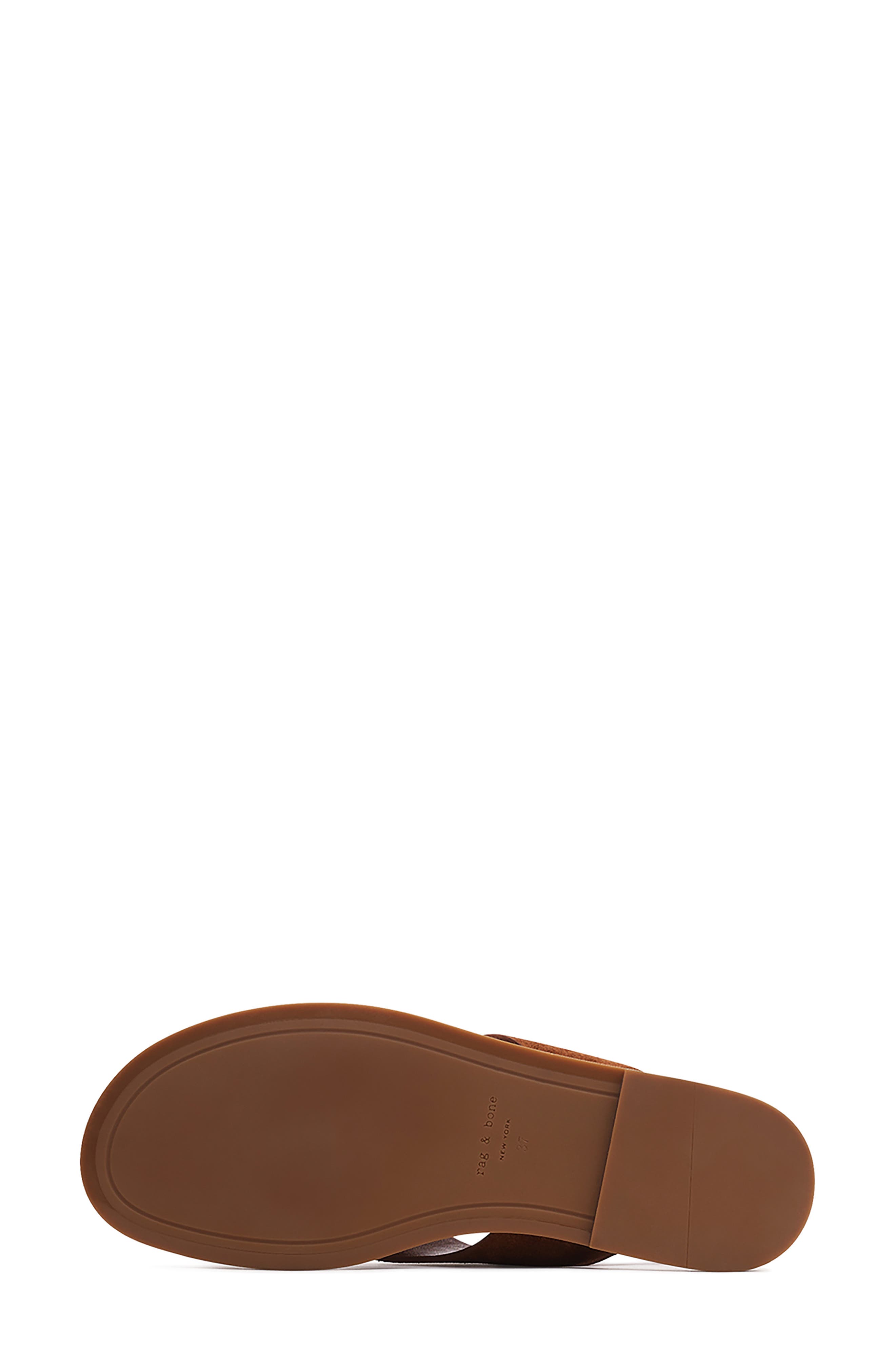 rag & bone Gia Toe Loop Sandal, Alternate, color, Umber Suede
