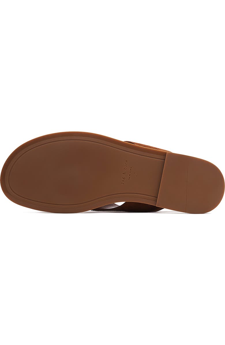 rag & bone Gia Toe Loop Sandal, Alternate, color, Umber Suede