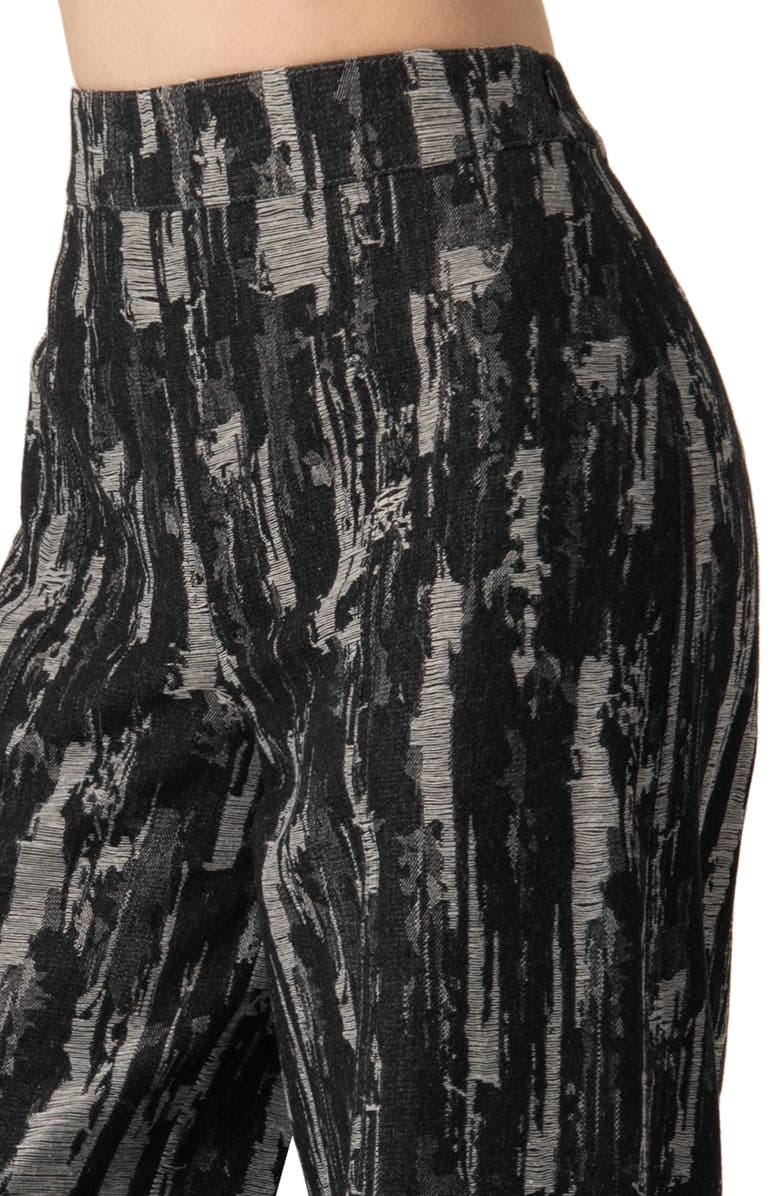 IVONNE Abstract Print Wide-Leg Jeans, Alternate, color, Black