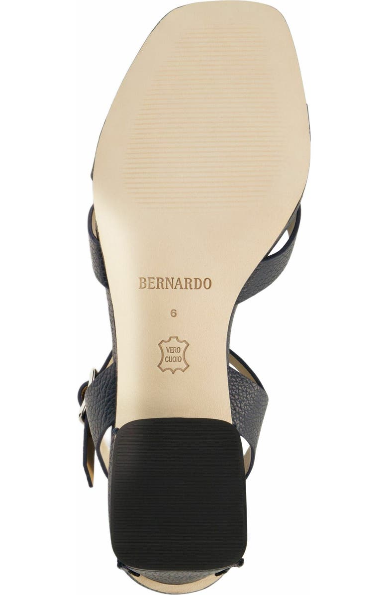 Bernardo Footwear Tarra Mid Heel Sandal, Alternate, color, Navy