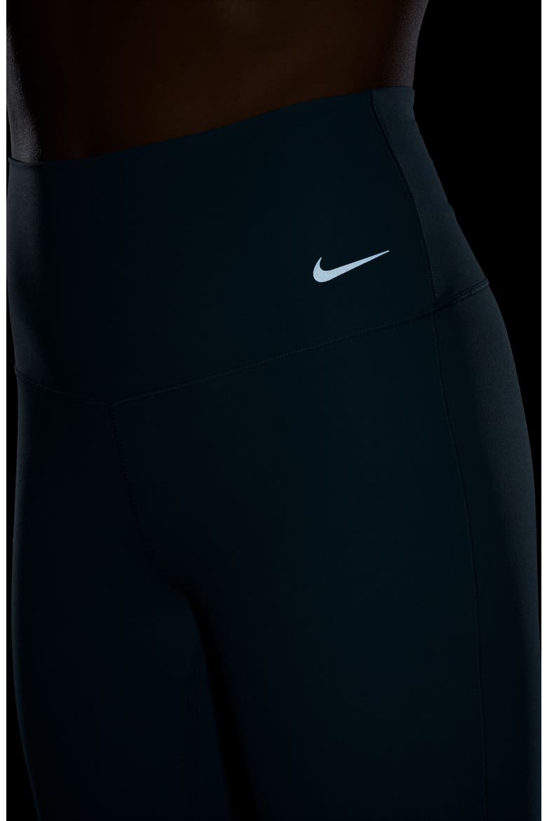Zenvy High-Waisted Flared Leggings, Alternate, color, SMOKEY BLUE/ BLACK