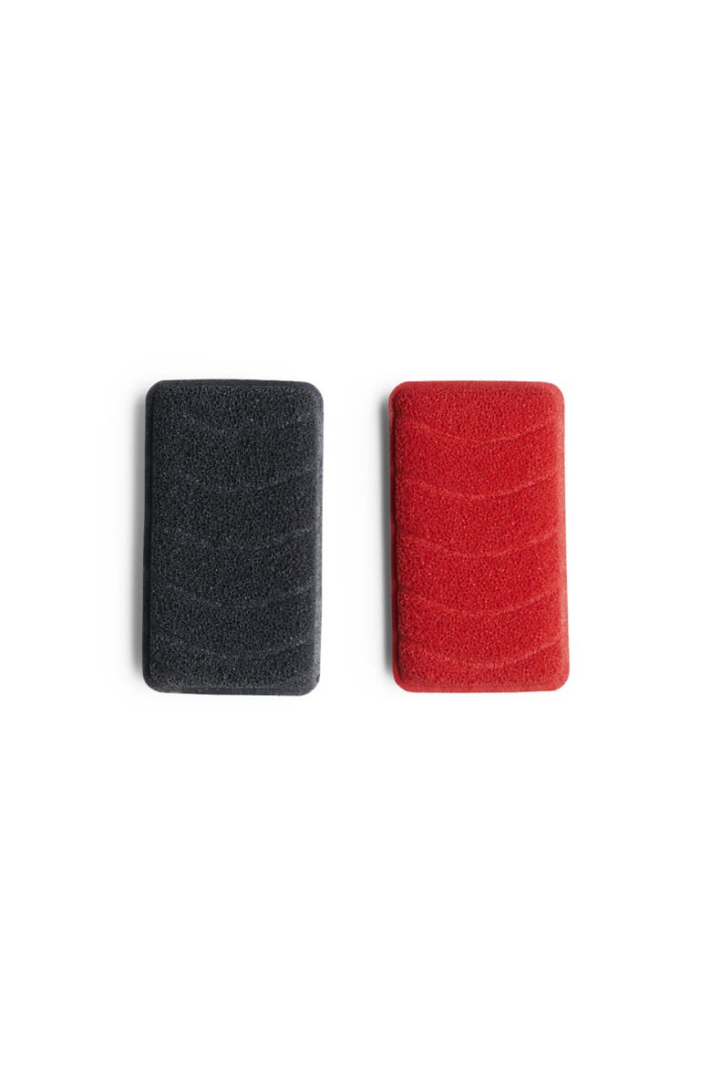 Silicone 2 Pc Sponge Set, Black and Red, Alternate, color, Black