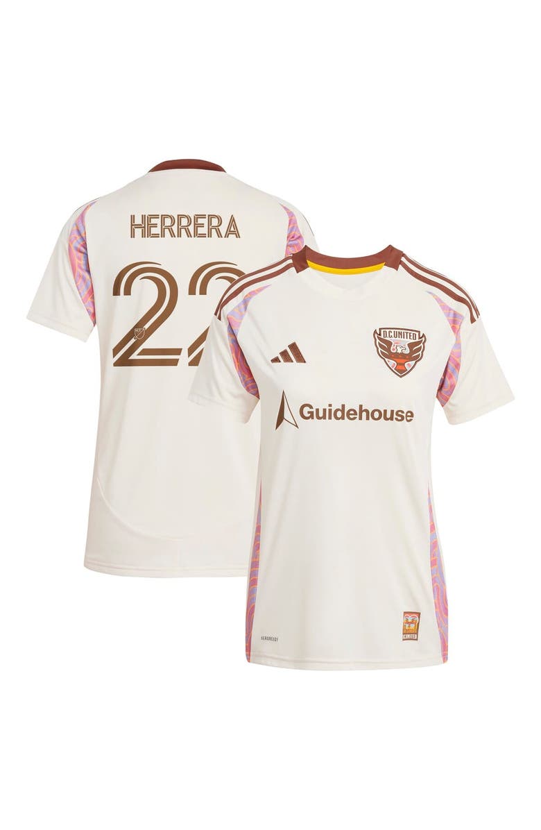adidas Women's adidas Aaron Herrera Natural D.C. United 2025 The Soul Kit Replica Player Jersey, Main, color, 