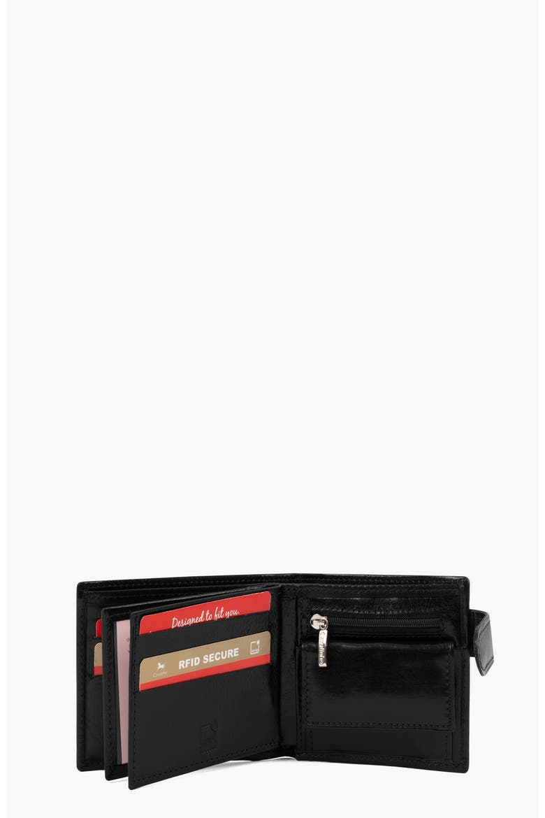 Gentleman Bifold Leather Wallet 588, Alternate, color, Black