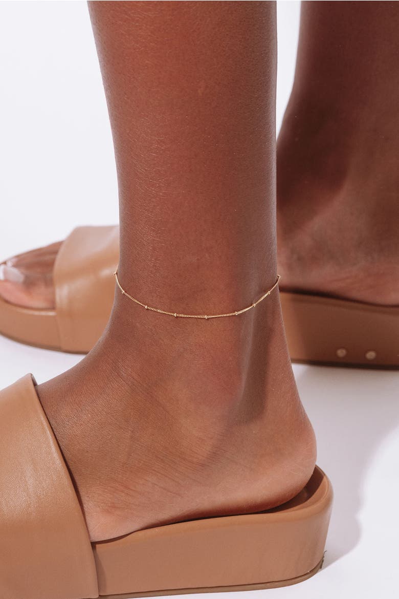 Aria Anklet, Alternate, color, Gold