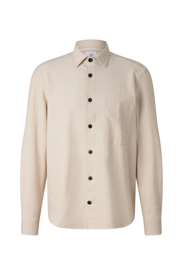 Linen Blend Shirt Heiko, Main, color, Sand