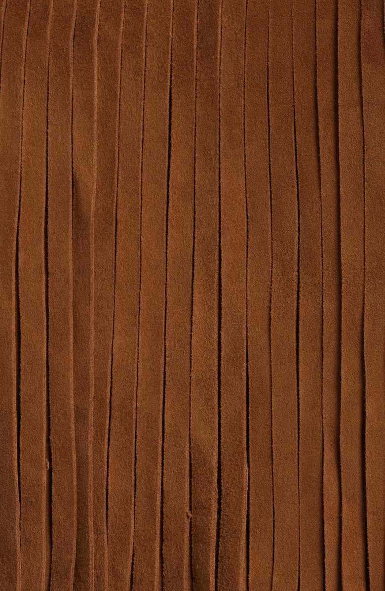 PAIGE Maronti Fringed Suede Jacket, Alternate, color, Toffee
