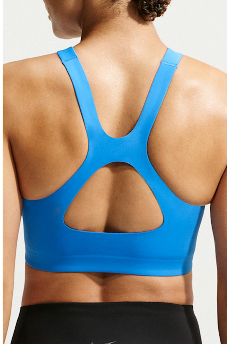 Universa Cutout Sports Bra, Alternate, color, LIGHT PHOTO BLUE/ BLUE SPARK