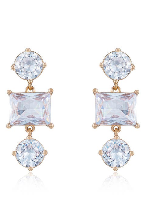 Cubic Zirconia Drop Earrings