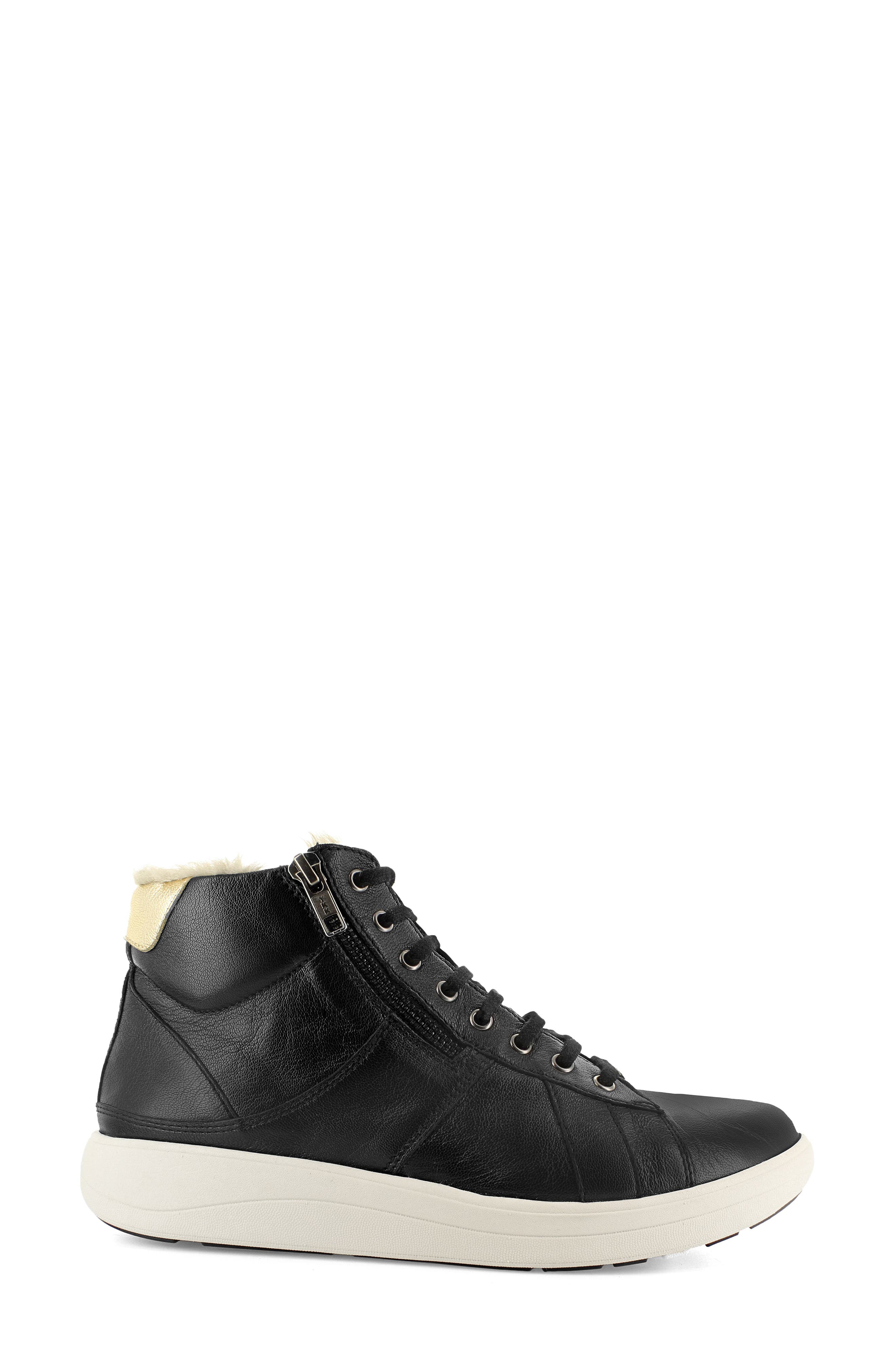 STRIVE Chatsworth II Leather Hi-Top Sneaker with Faux Fur Trim, Alternate, color, 