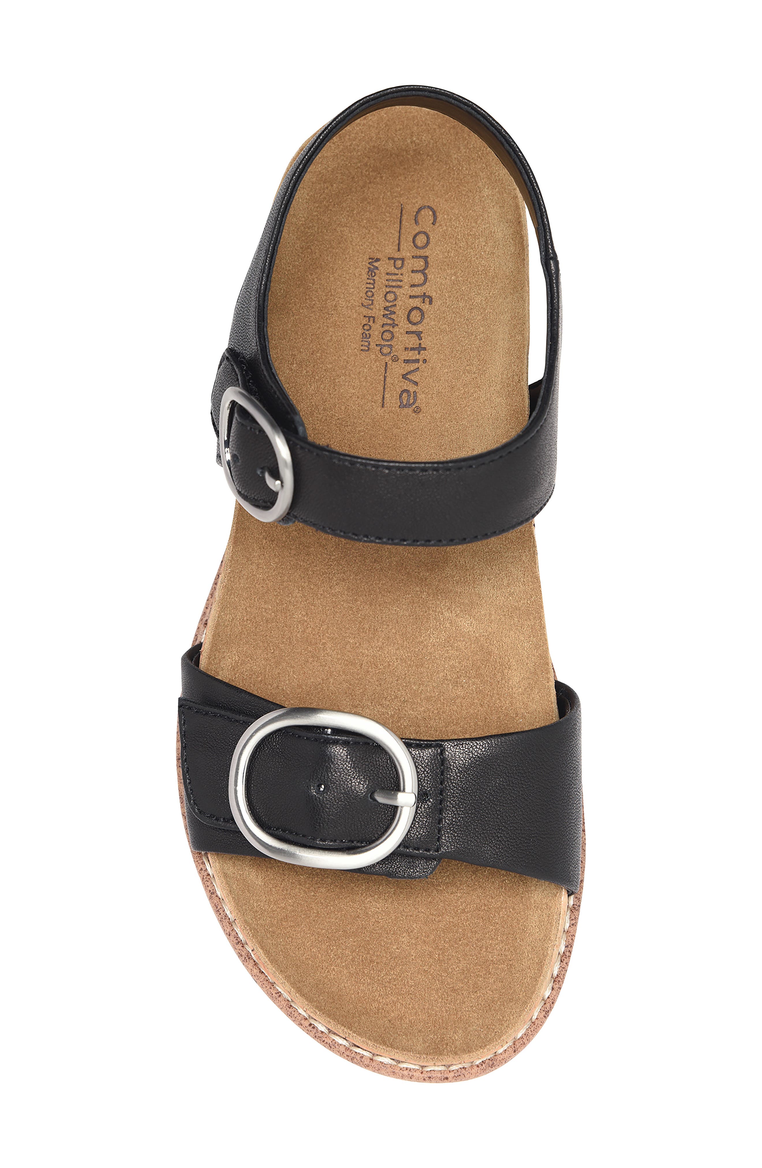 Comfortiva Gibson Slingback Platform Wedge Sandal, Alternate, color, Black