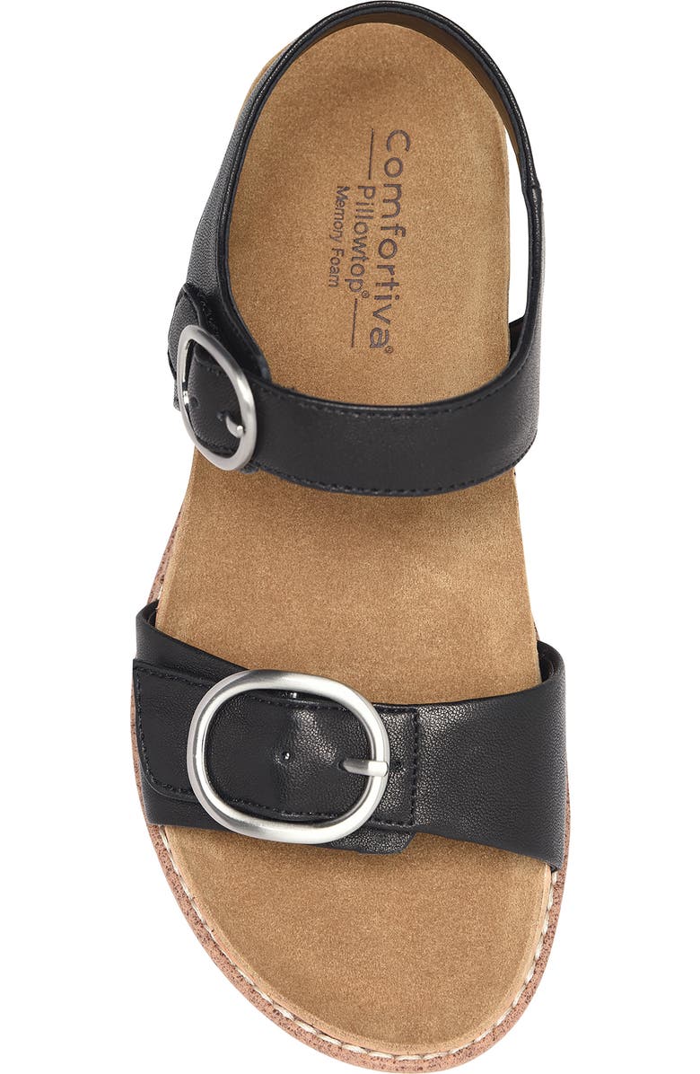 Comfortiva Gibson Slingback Platform Wedge Sandal, Alternate, color, Black