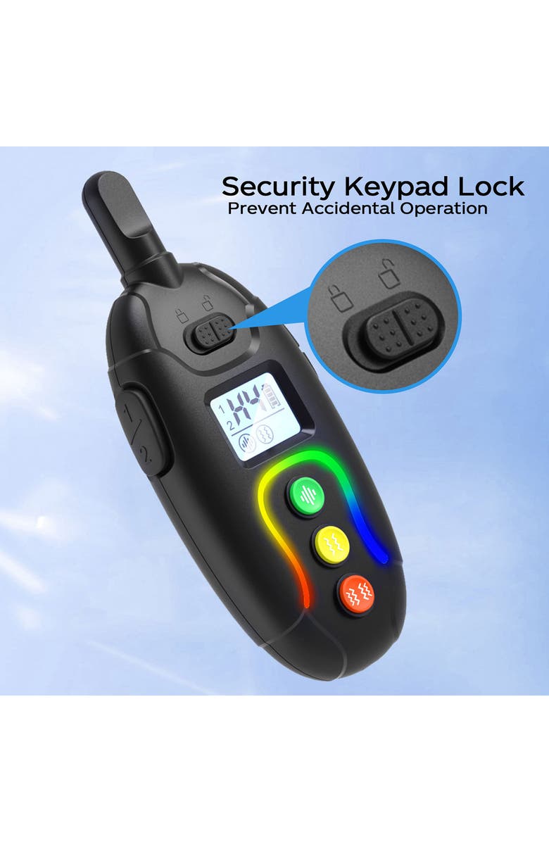 PET LIFE Vibrange 1-to-2 Dog 450-Yard Range 16-Level Vibration and Sound Training Dog Collar, Alternate, color,