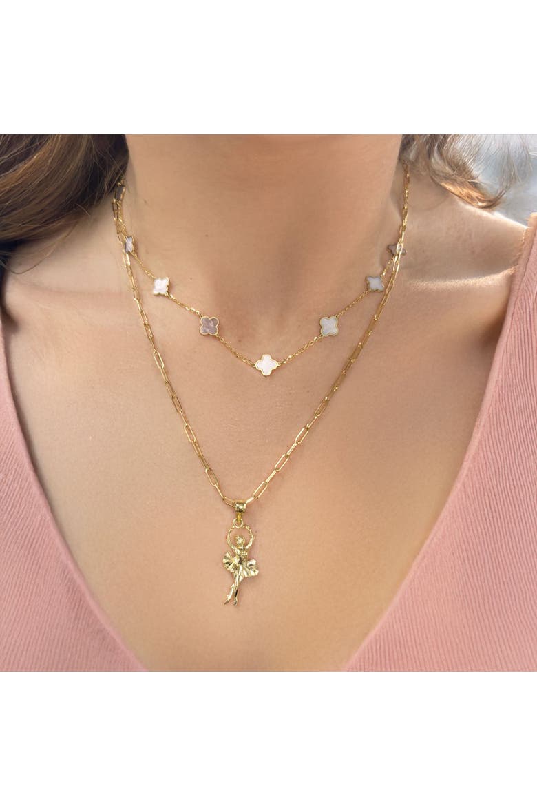 Gold Ballerina Charm, Alternate, color, Yellow Gold