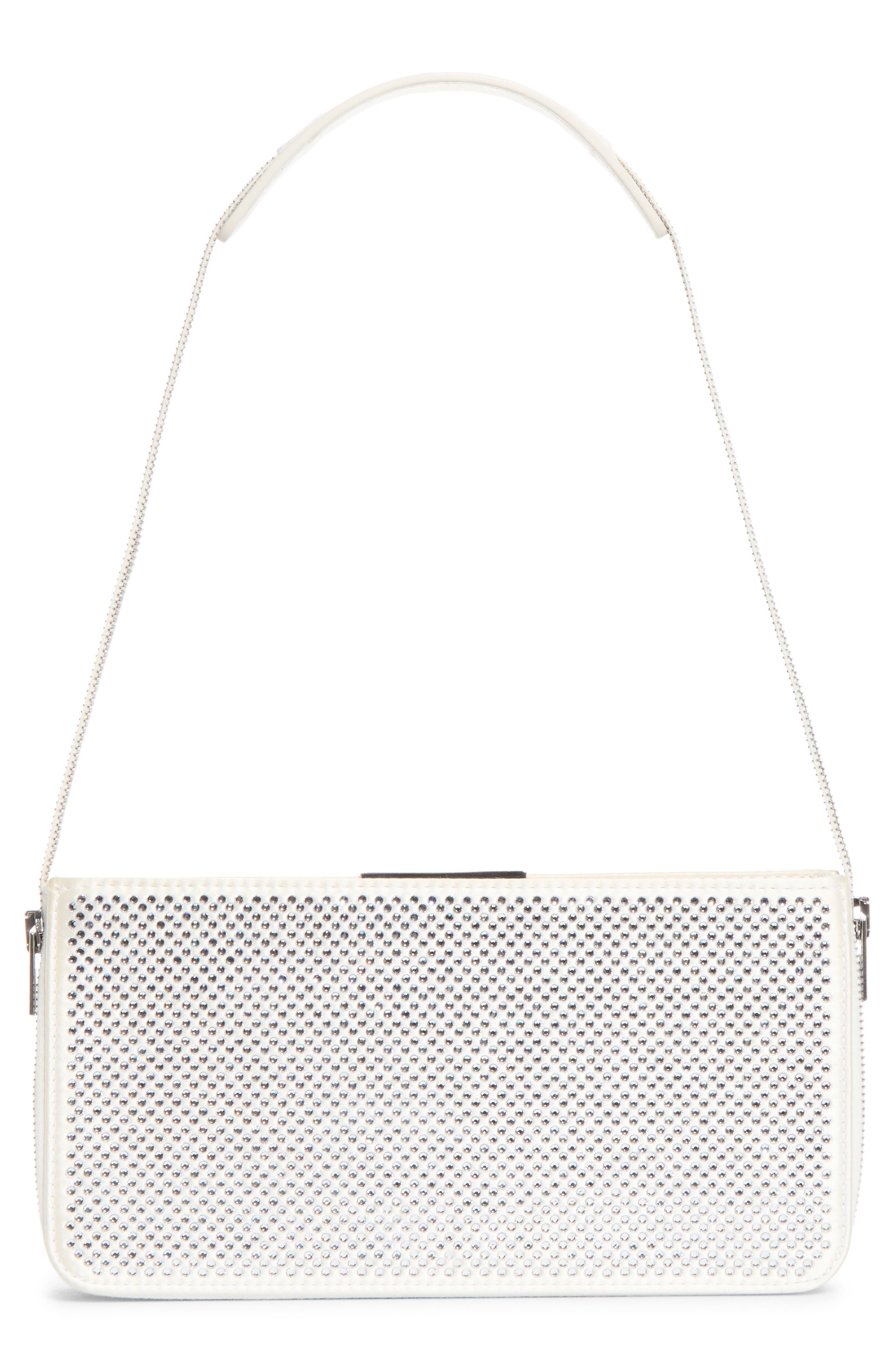 Siren Pochette Studded Leather Shoulder Bag, Alternate, color, VANILLA