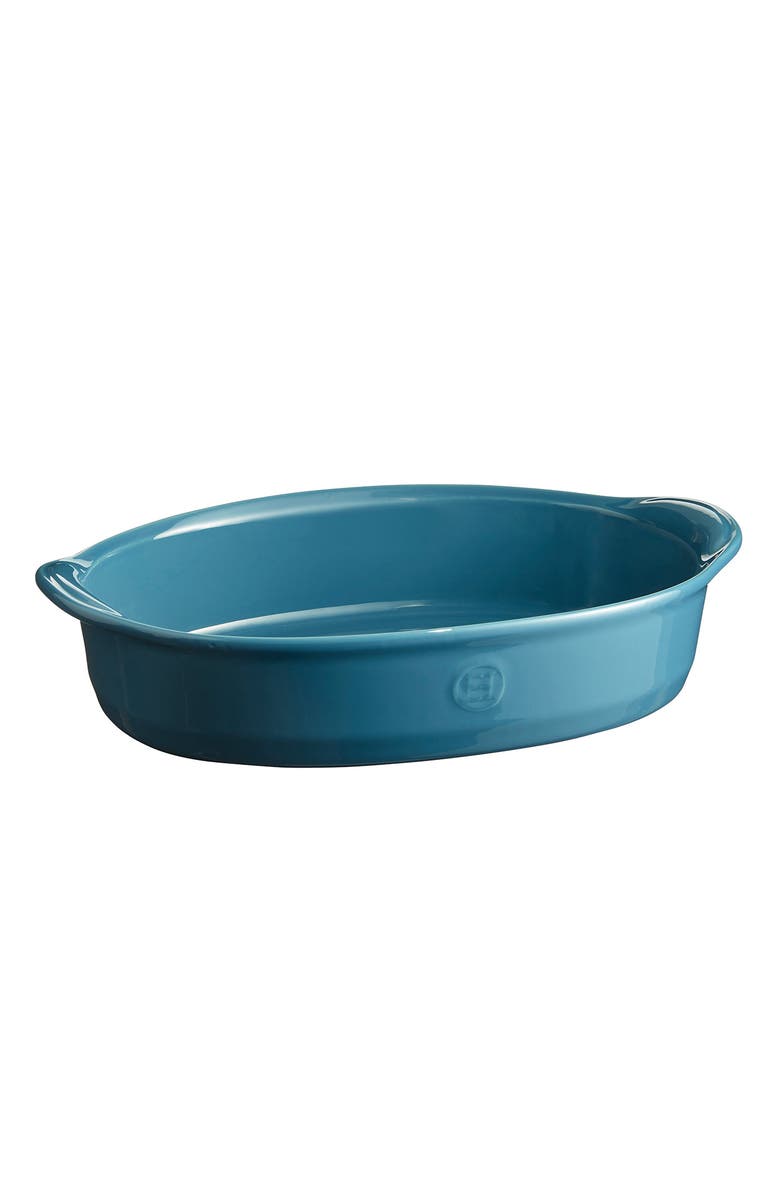 Emile Henry Ultime Large Oval Baking Dish, Main, color, Mediterranean Blue