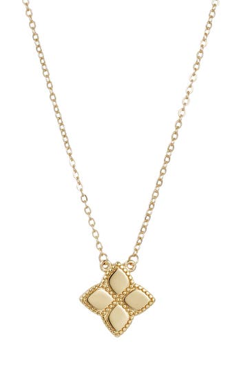 Adornia Pointed Clover Pendant Necklace