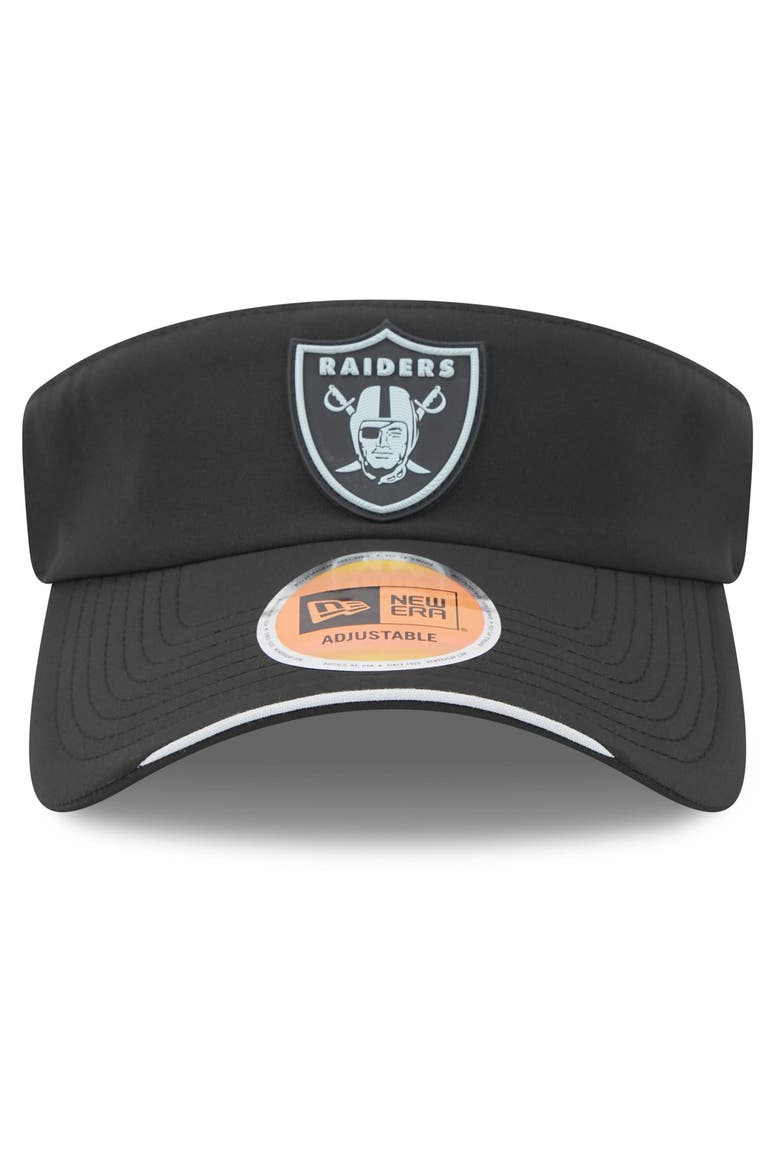 Men's New Era Black Las Vegas Raiders 2026 Sideline Adjustable Visor, Alternate, color, Black