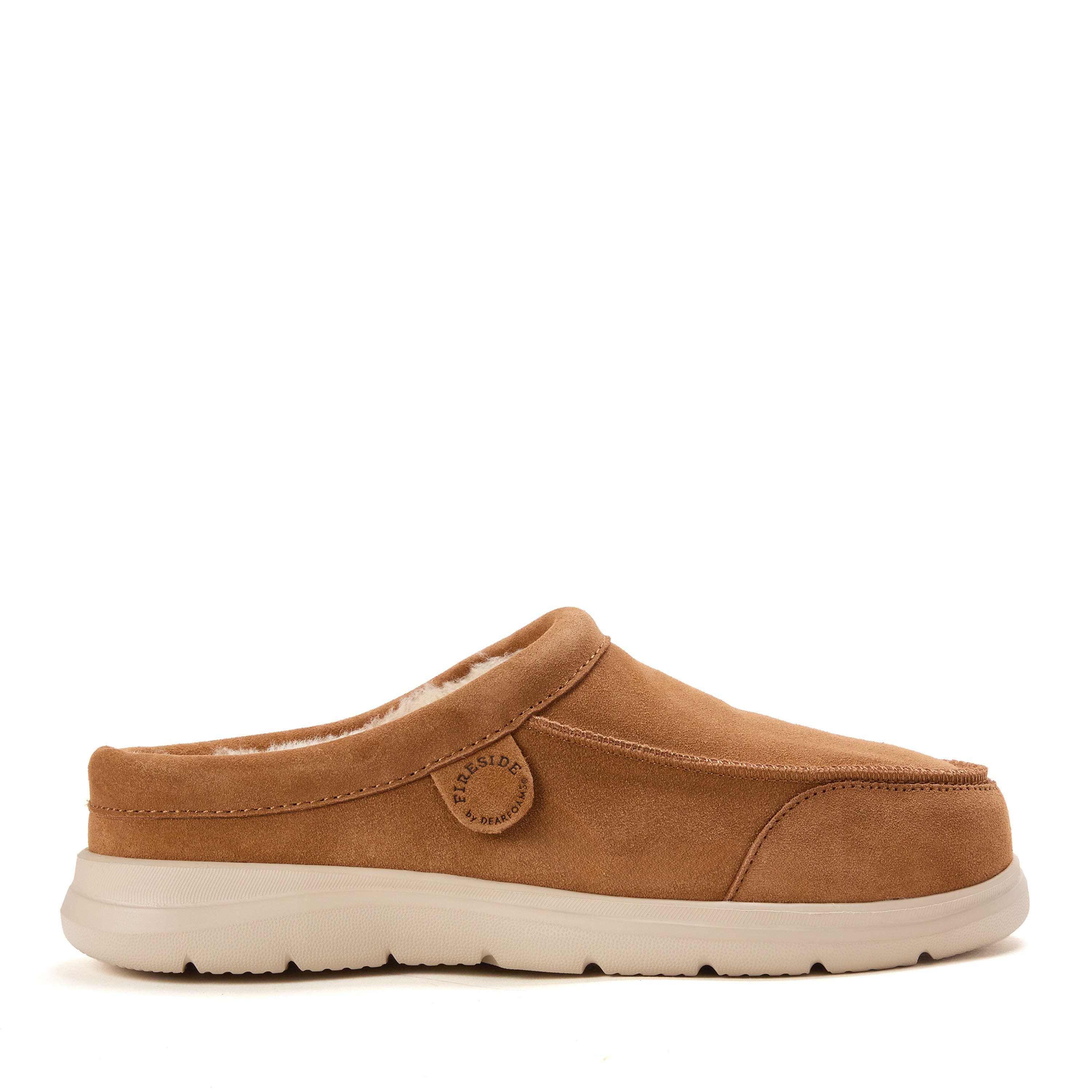 DEARFOAMS Fireside Lithgow Genuine Shearling Clog, Alternate, color, Chestnut