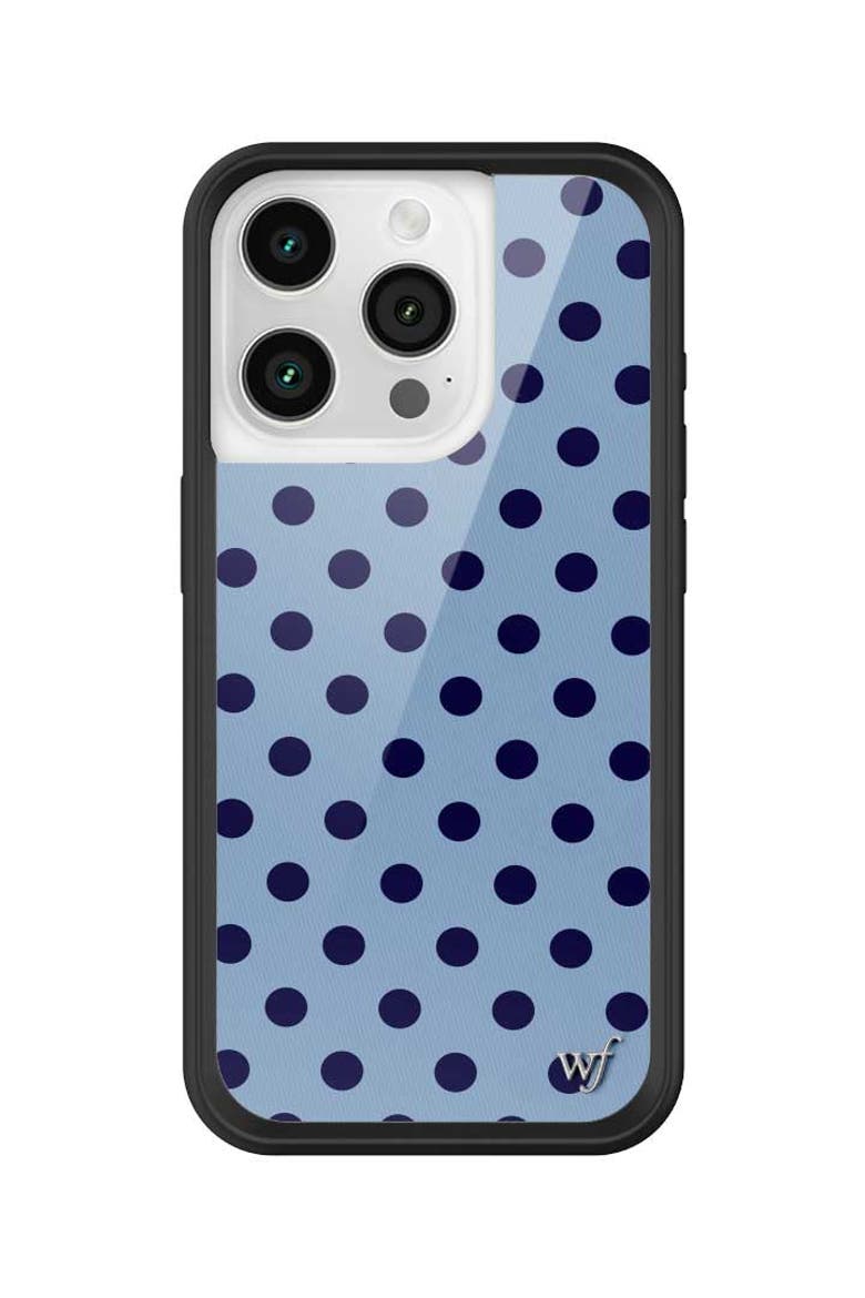 Polka Dot | Blue and Navy Blue iPhone Case, Main, color, Blue