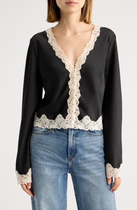 Fioretta Lace Trim Top