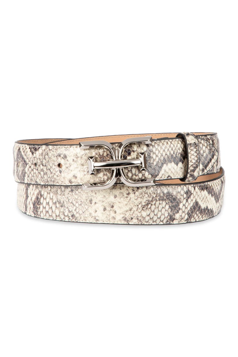 Logo Buckle Belt, Alternate, color, GREY SNAKE