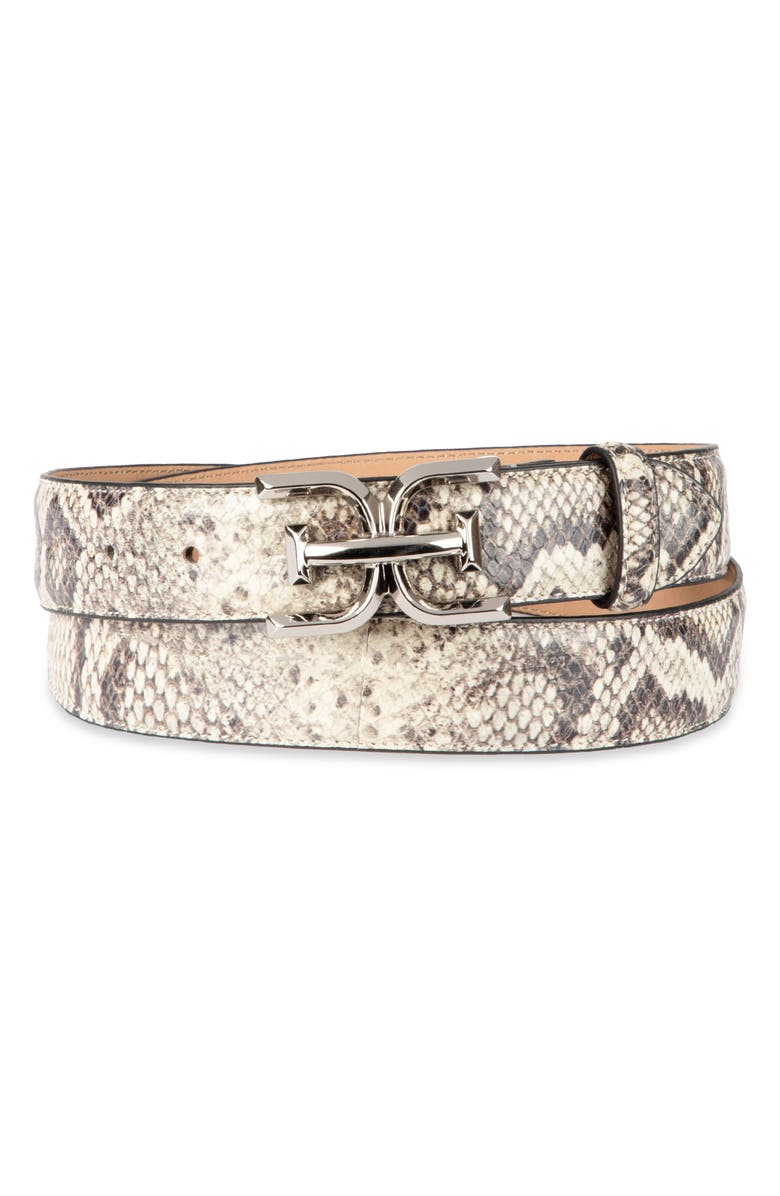 Sam Edelman Logo Buckle Belt, Alternate, color, Grey Snake