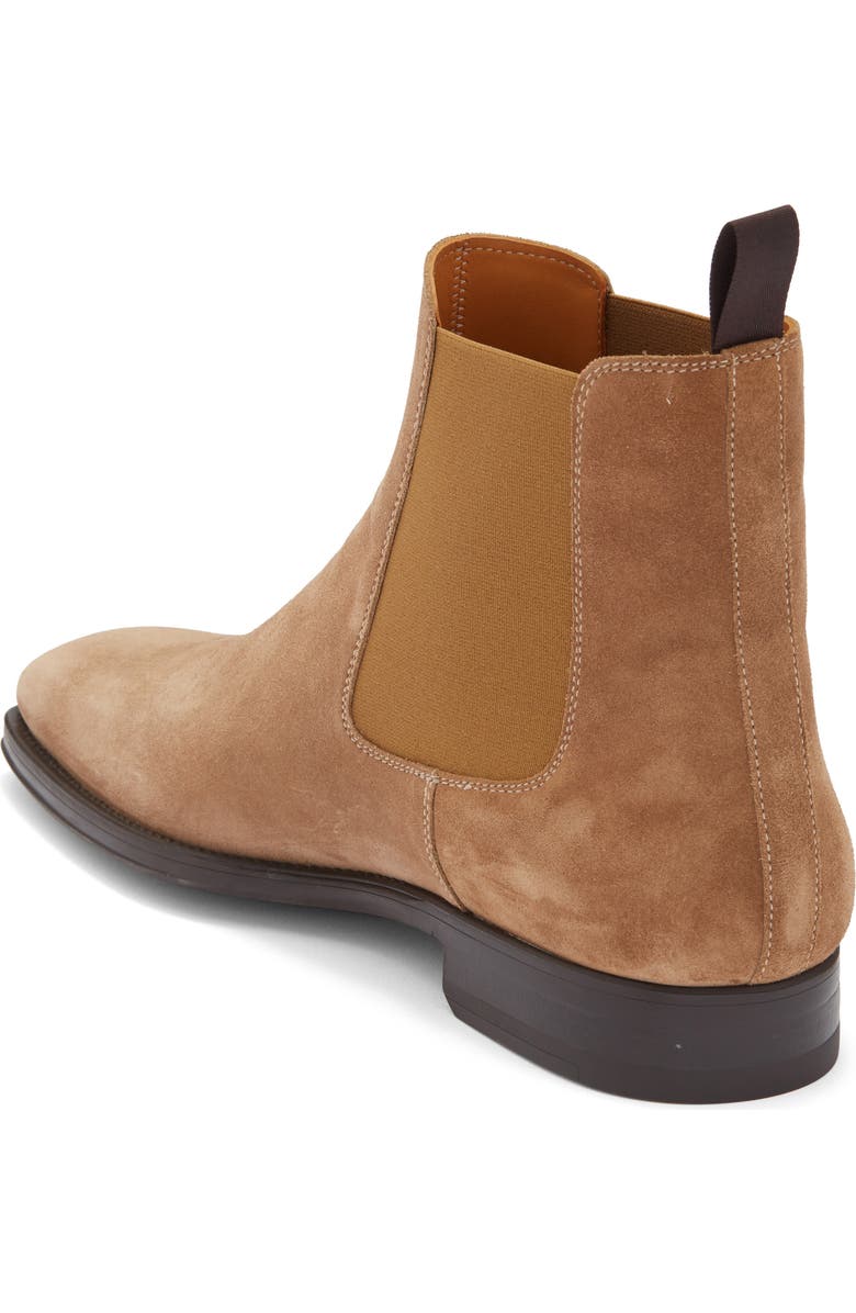 Magnanni Burlo Leather Chelsea Boot, Alternate, color, Castoro Suede
