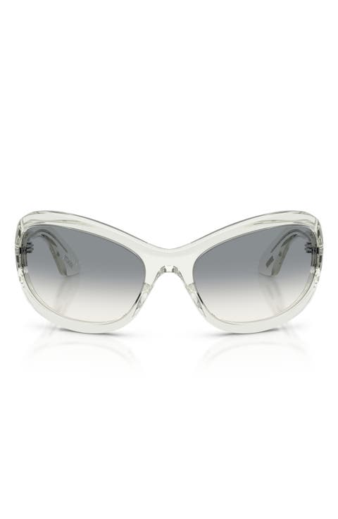 64mm Khaite Oval Sunglasses