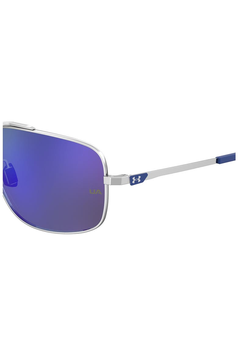 59mm Polarized Mirrored Aviator Sunglasses, Alternate, color, PALLADIUM