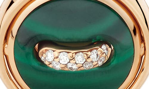 Pomellato Pom Pom Dot Malachite & Mother Of Pearl Ring In Gold