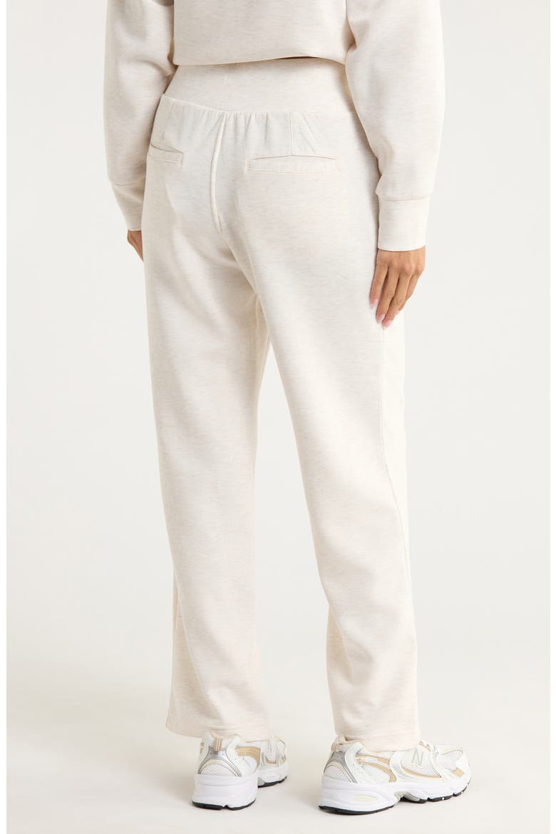 Pintuck Scuba Knit Pants, Alternate, color, WHEAT HEATHER