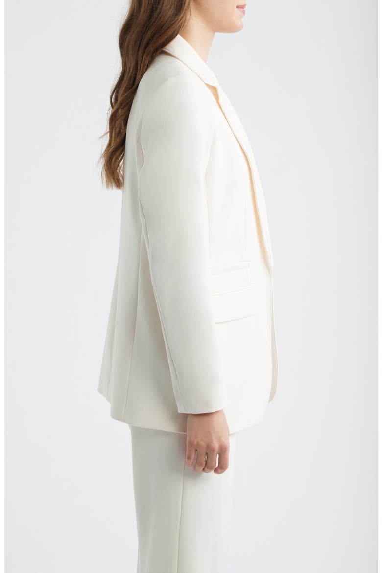 Tailored Open Front Blazer, Alternate, color, WHITE DOVE