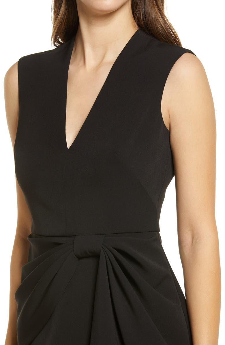 Eliza J Knot Detail Sleeveless Sheath Cocktail Dress, Alternate, color, 