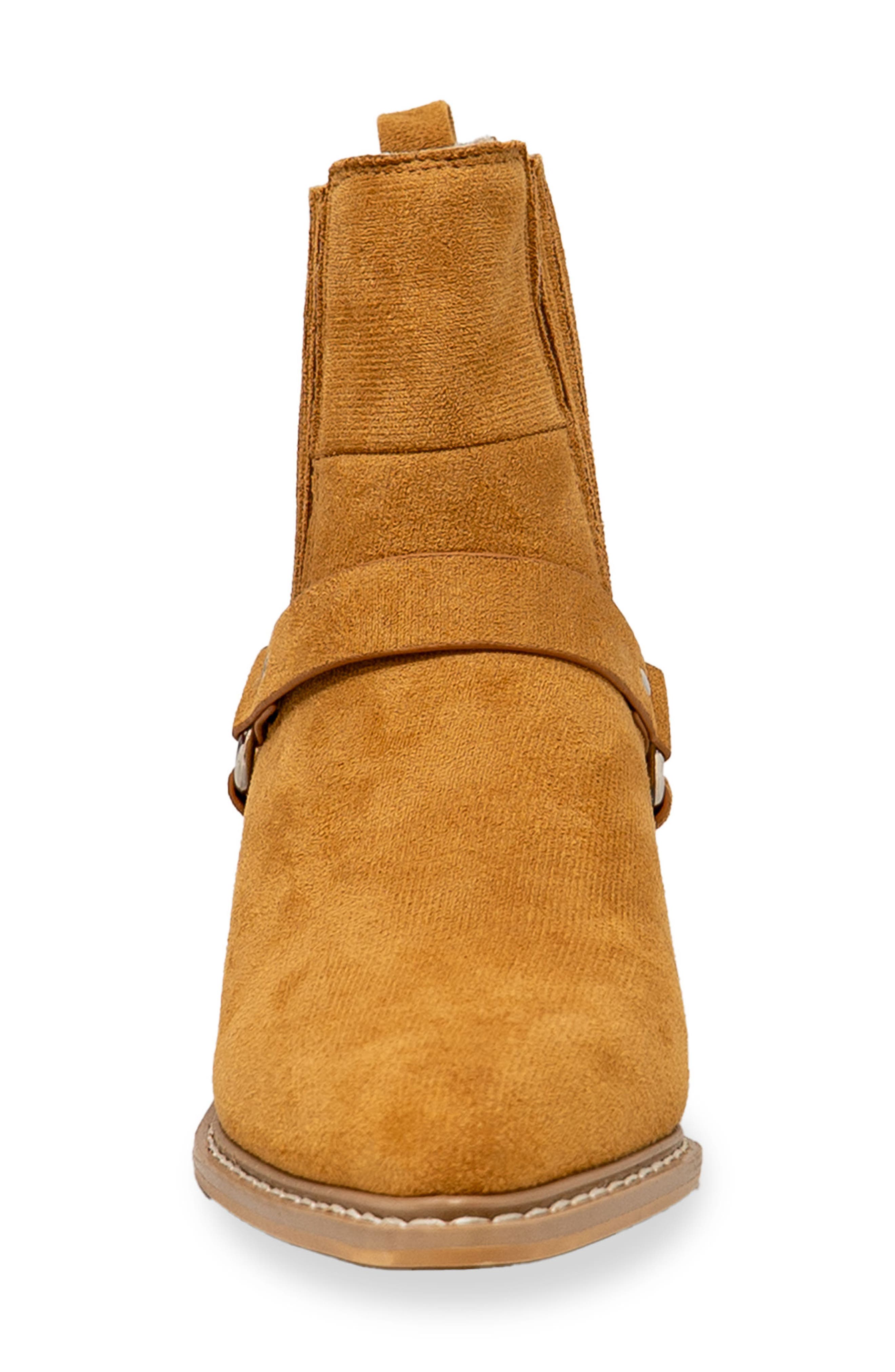 CHASE AND CHLOE Yareli Western Buckle Chelsea Boot, Alternate, color, Tan