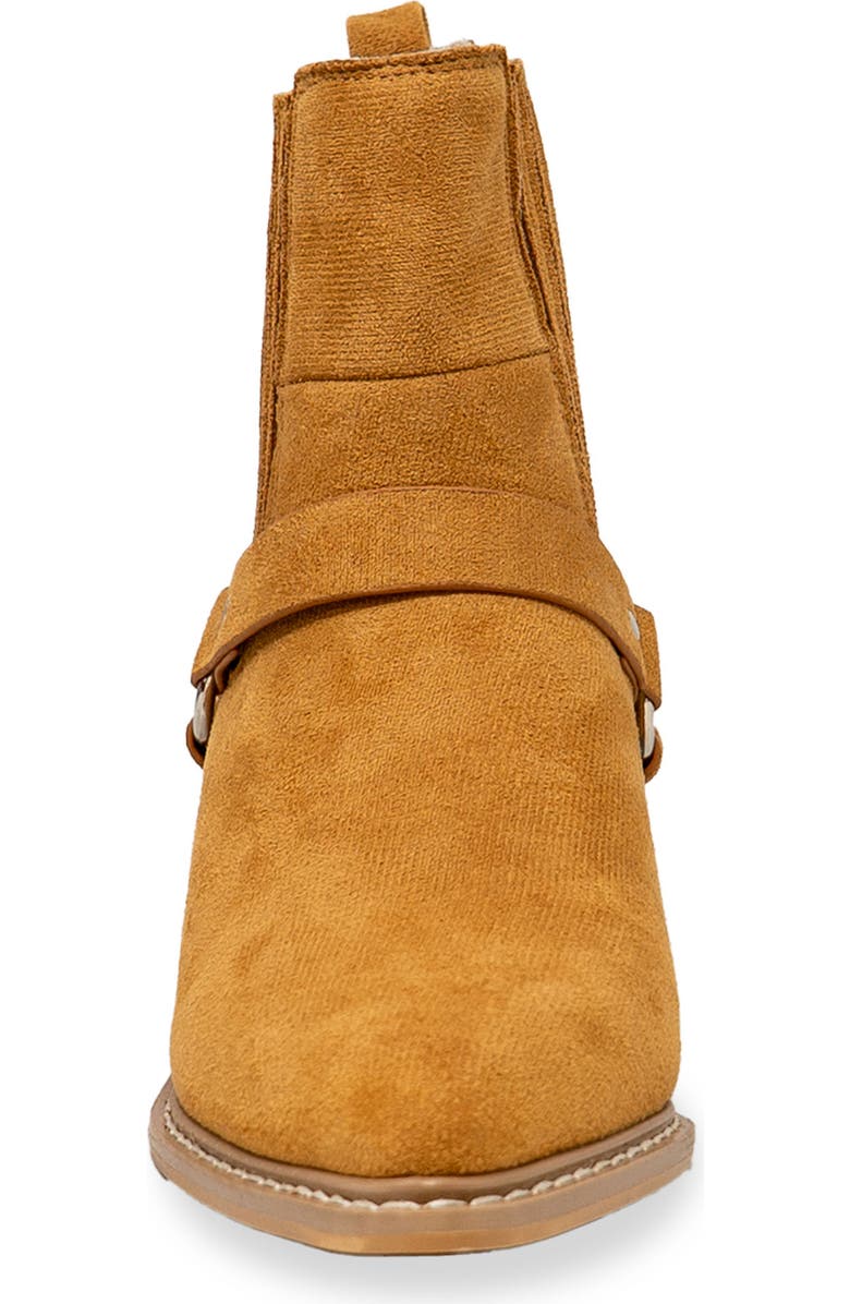 CHASE AND CHLOE Yareli Western Buckle Chelsea Boot, Alternate, color, Tan