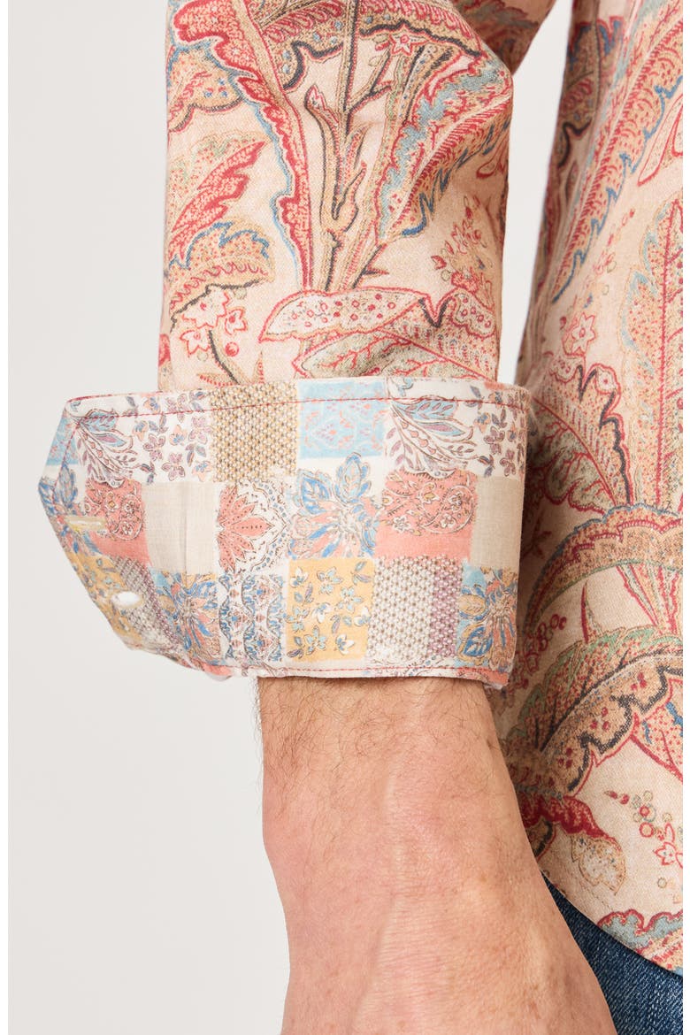 Tsukuyomi Printed Stretch Cotton Shirt, Alternate, color, MULTI