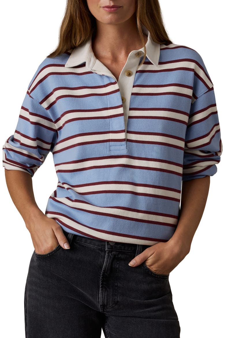 Hometown Rugby Top, Main, color, FROST TRAIL STRIPE
