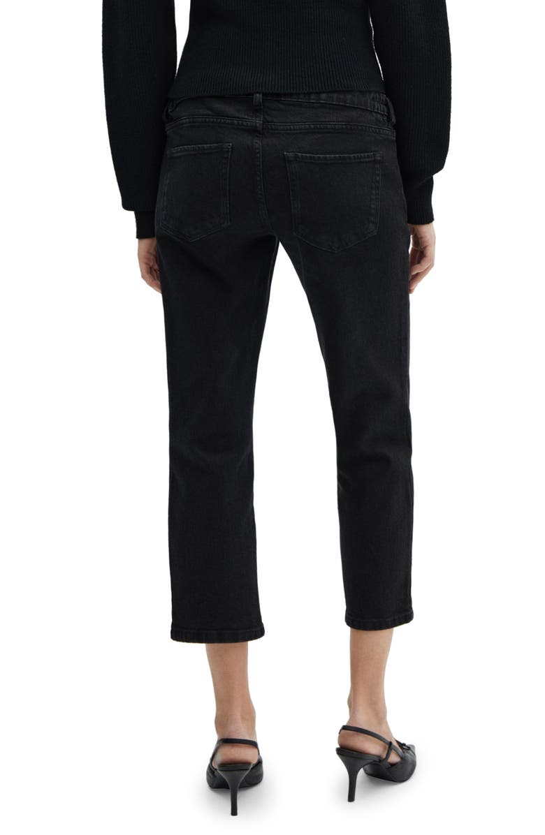 MANGO Over the Bump Straight Leg Crop Maternity Jeans, Alternate, color, 