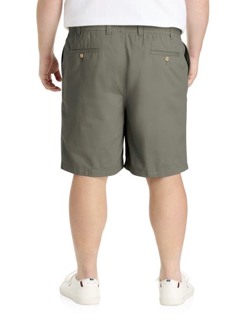 Harbor Bay By Dxl Big & Tall Elastic-waist Shorts In Olive